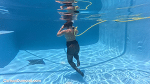 carissadumond.com - Scuba, oval mask, and masturbation in black pantyhose thumbnail